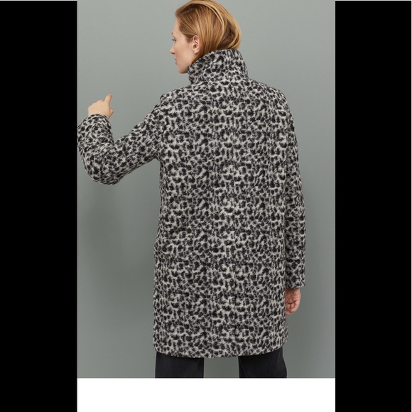 Leopard animal print wool blend light coat - Picture 4 of 8